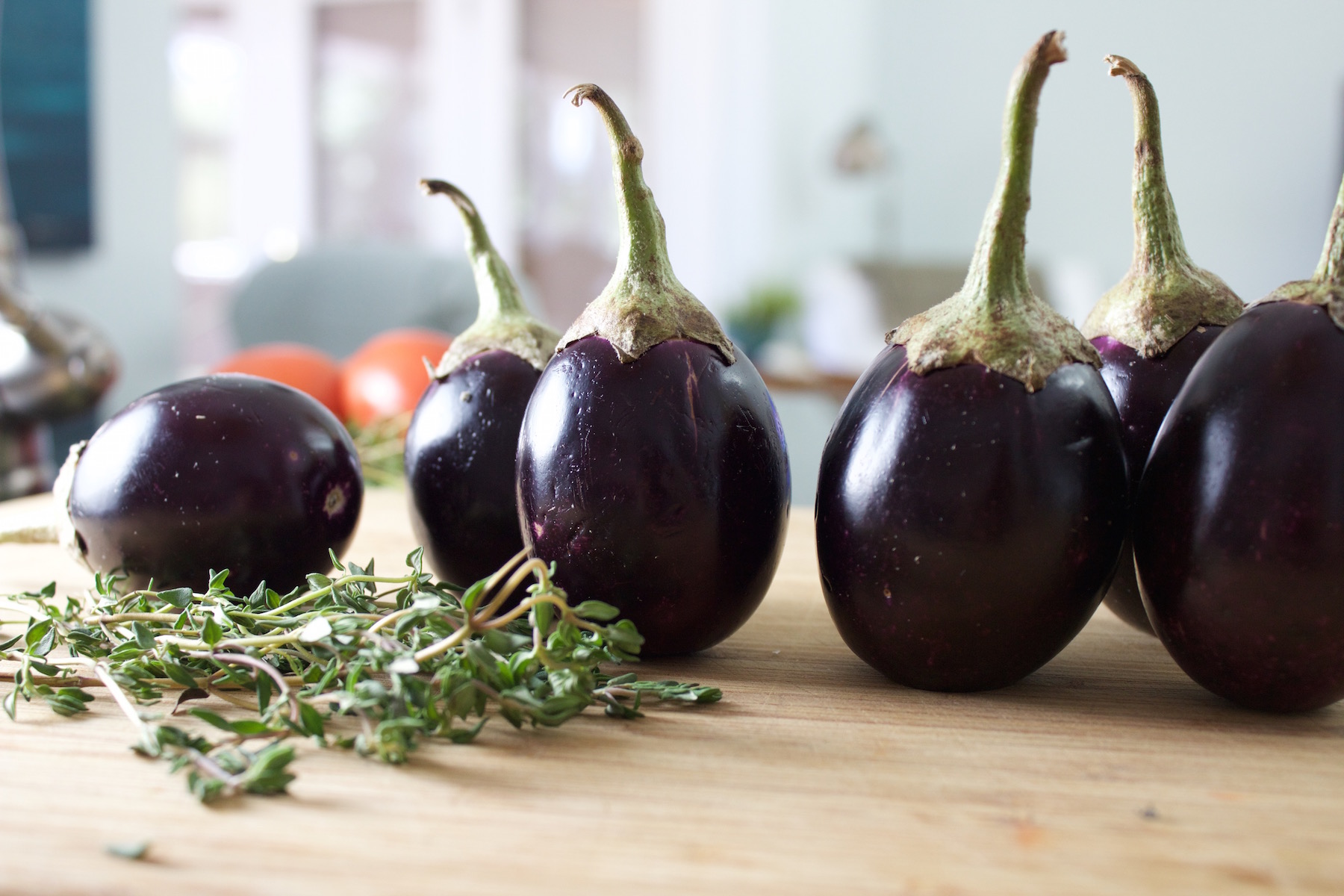 Baby Eggplant, Roasted Tomato & Red Pepper