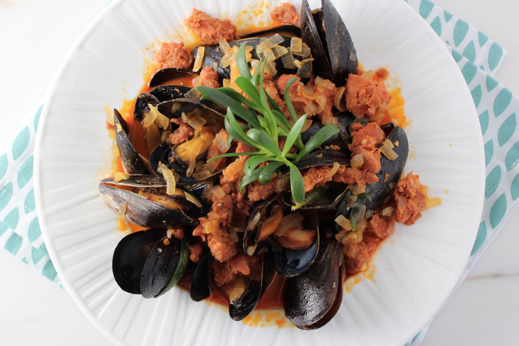 mussels with purslane 2