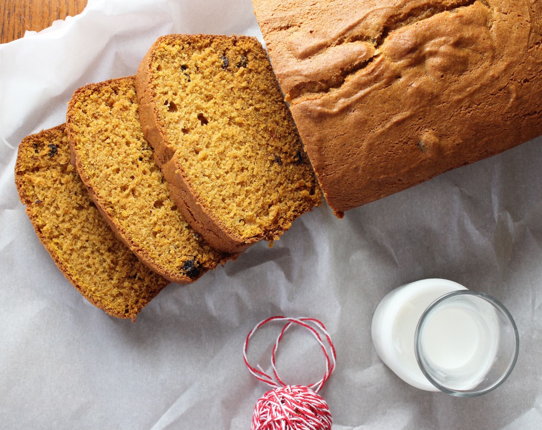 pumpkin bread with milk