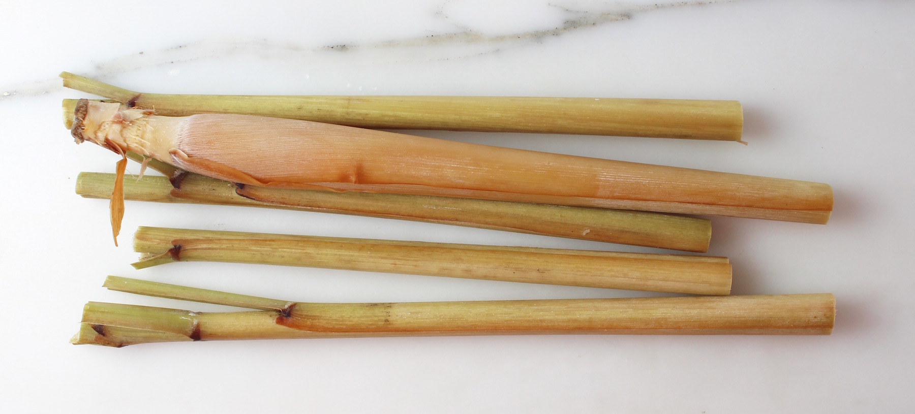 fresh lemongrass stalks