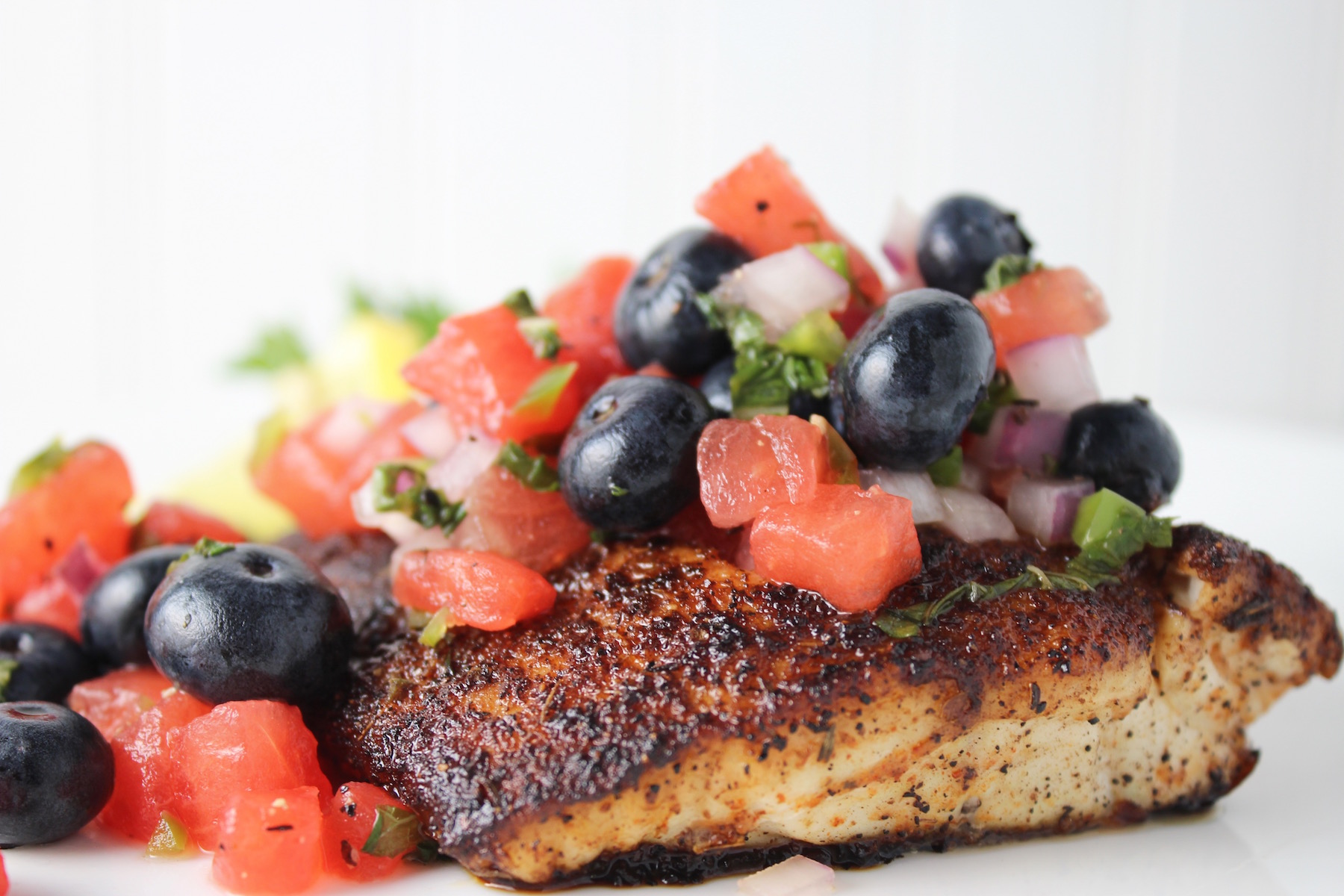 snapper and blueberry watermelon