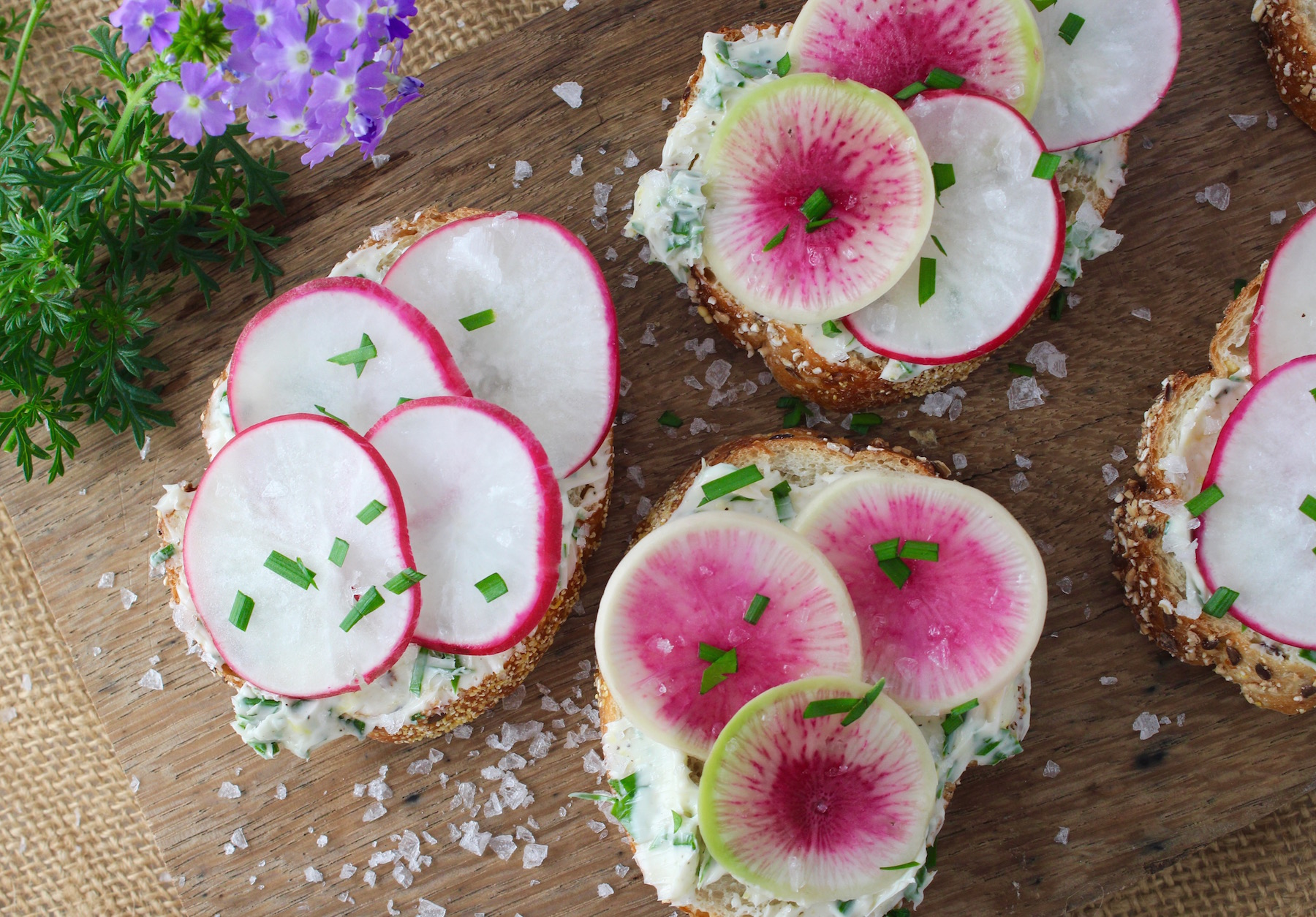 Radish Crostini