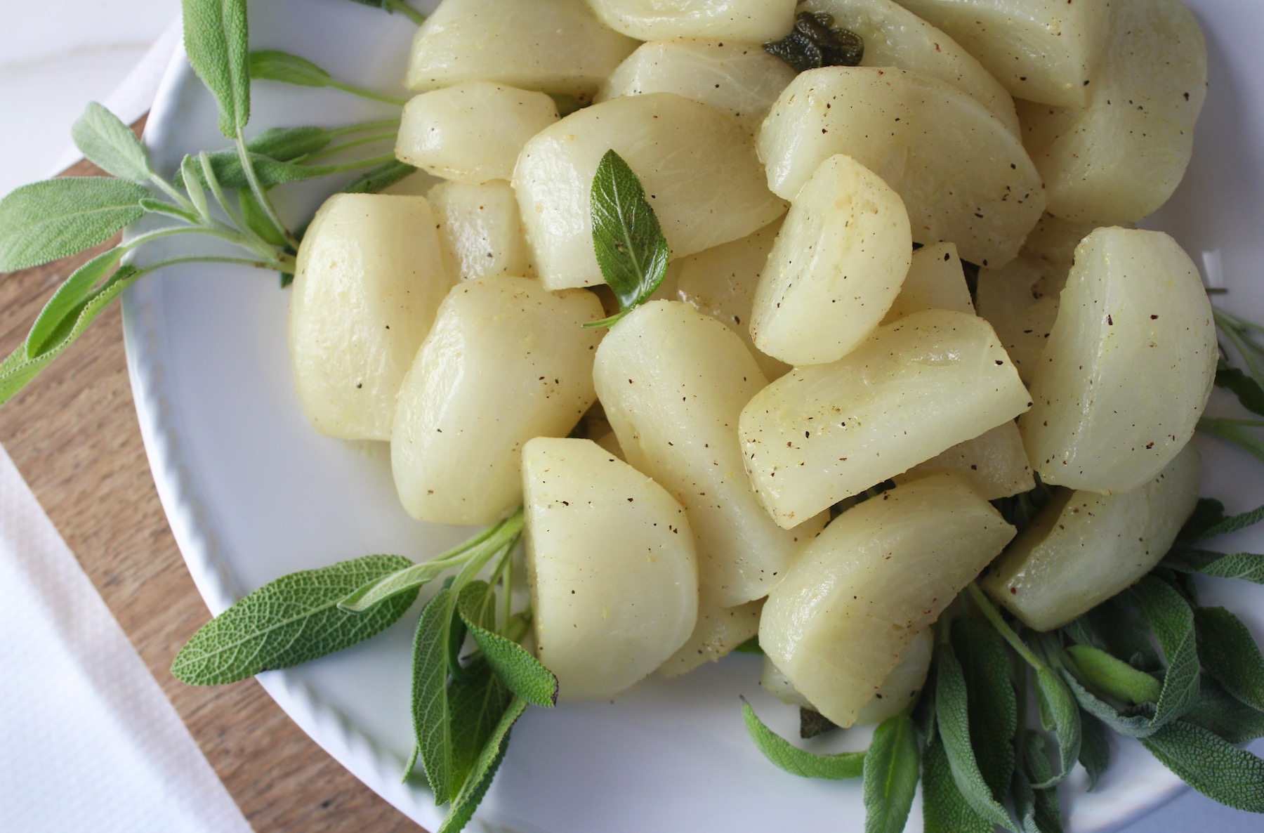 Braised Turnip with Sage