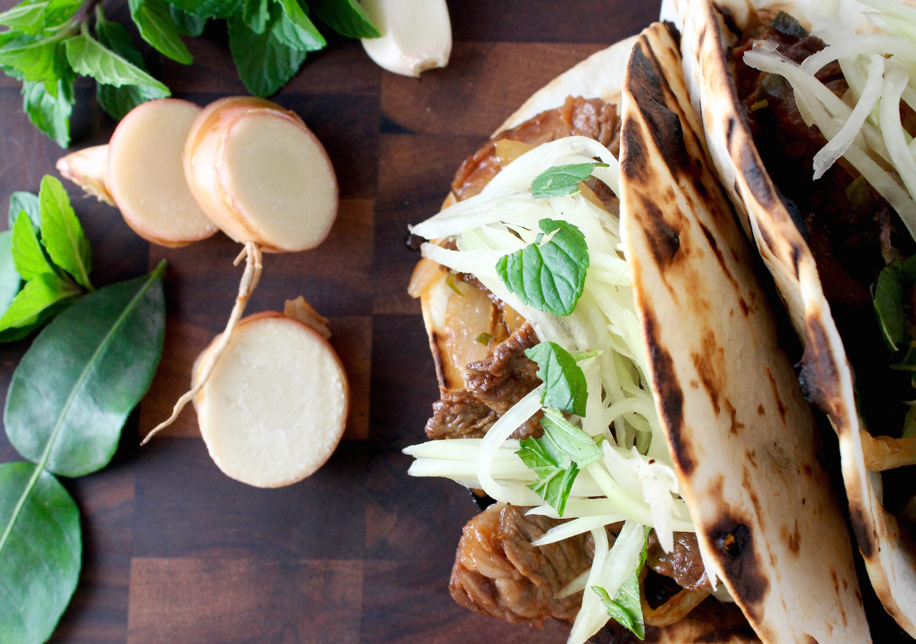 Spicy Beef with Green Papaya Slaw