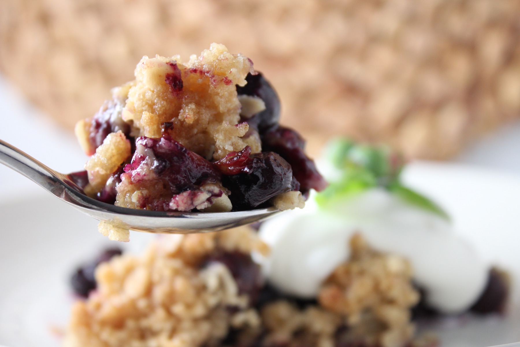 Blueberry Crisp Spoonful