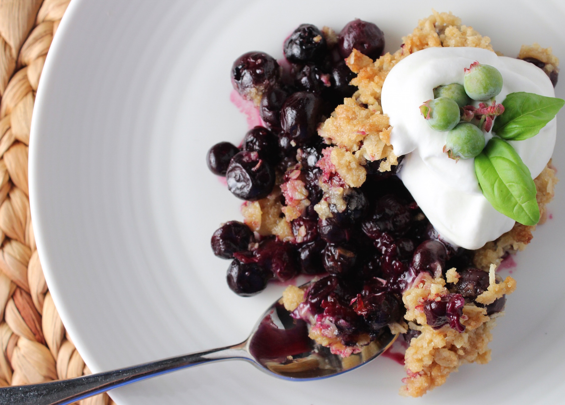 Blueberry Basil Crisp