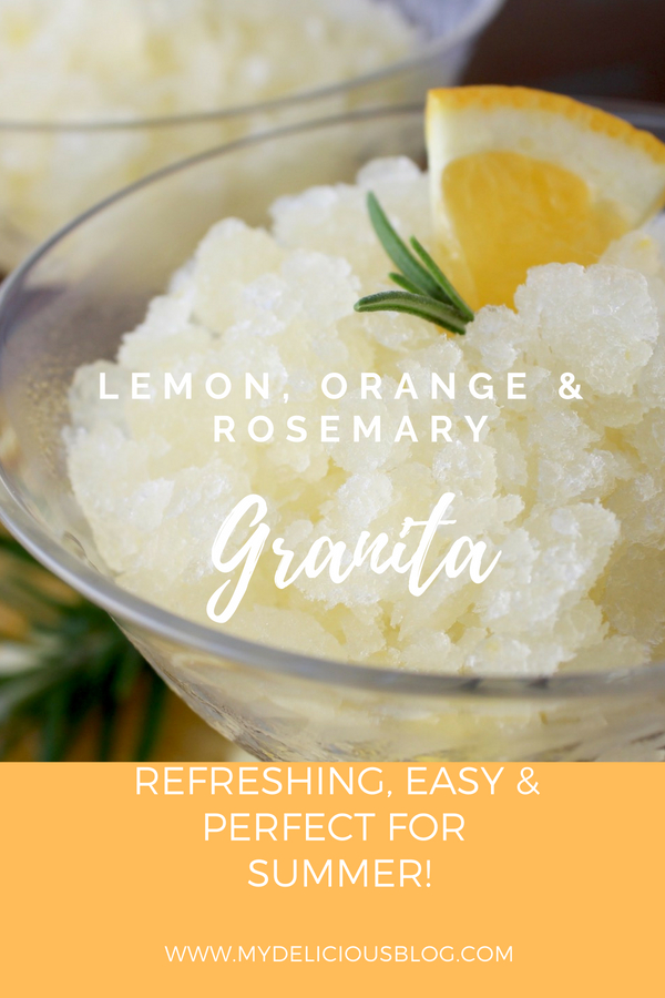 Lemon Rosemary Orange Granita