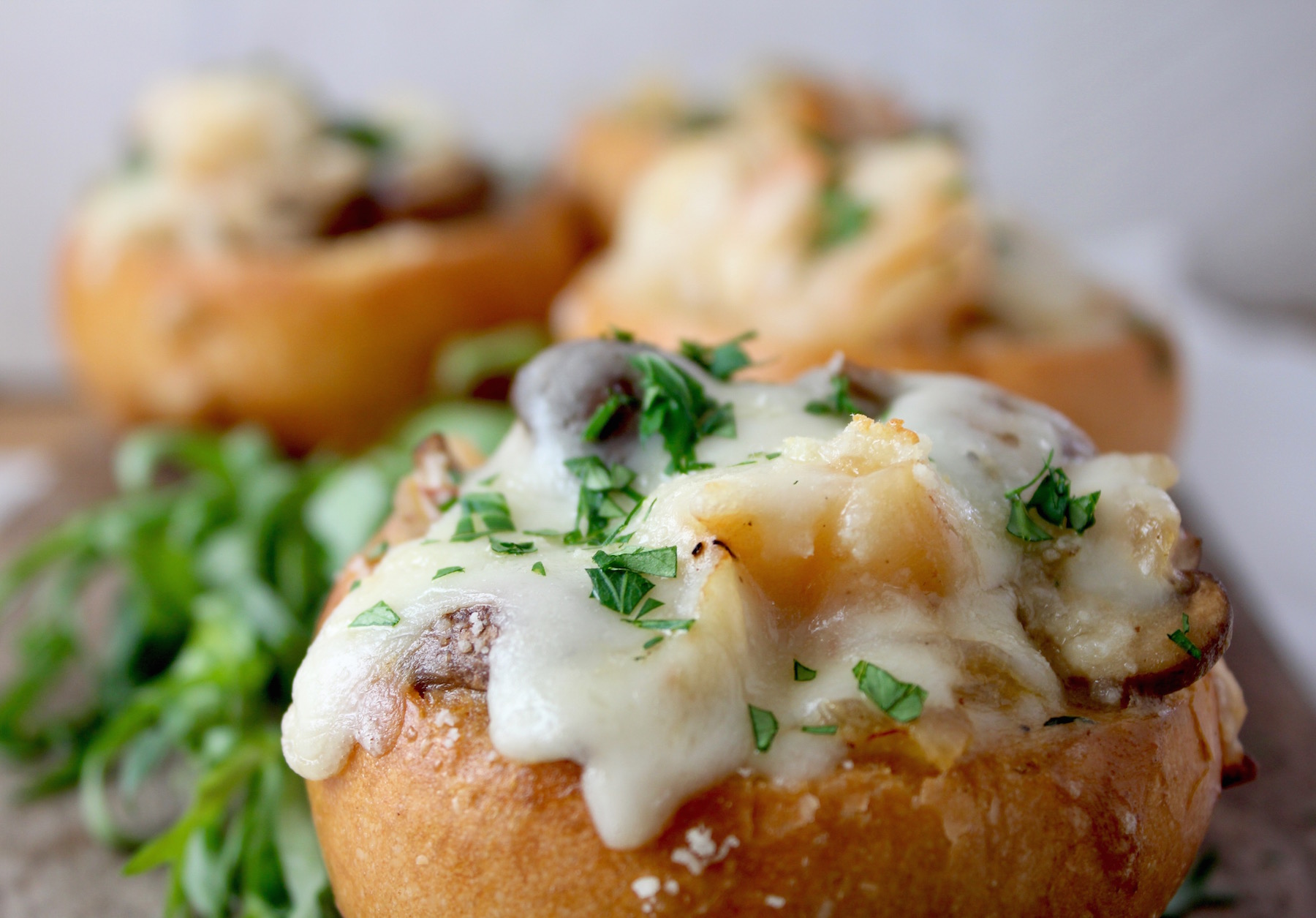 Seafood bread bowl with tarragon