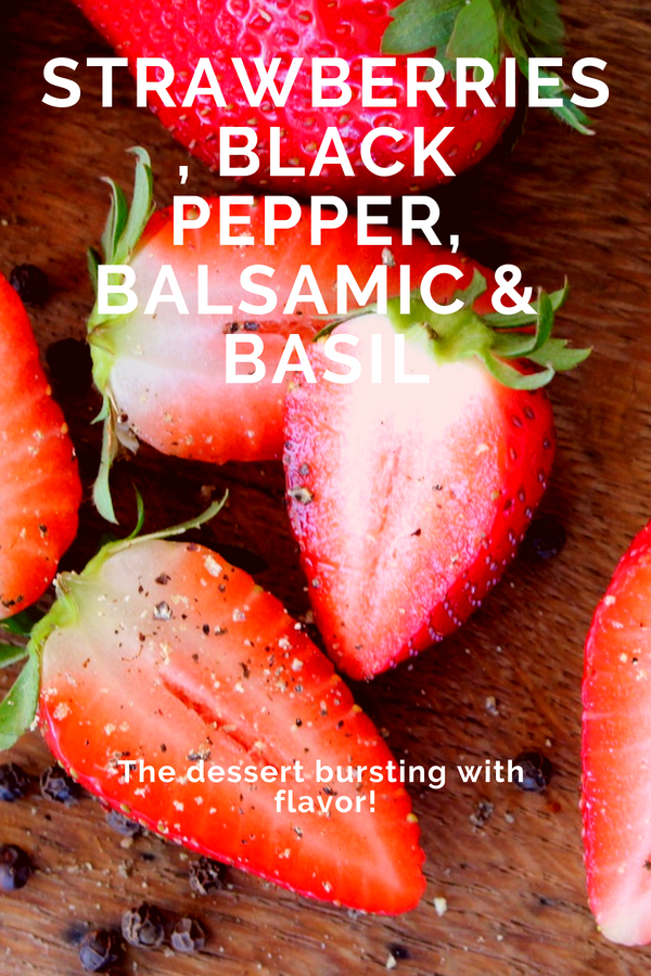 Strawberries, black pepper and balsamic