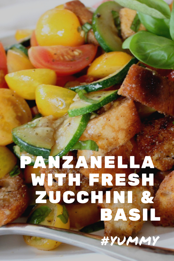 panzanella with zucchini and basil