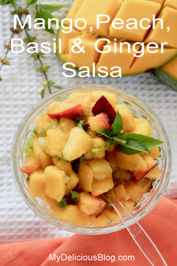 Mango Peach Basil Salsa