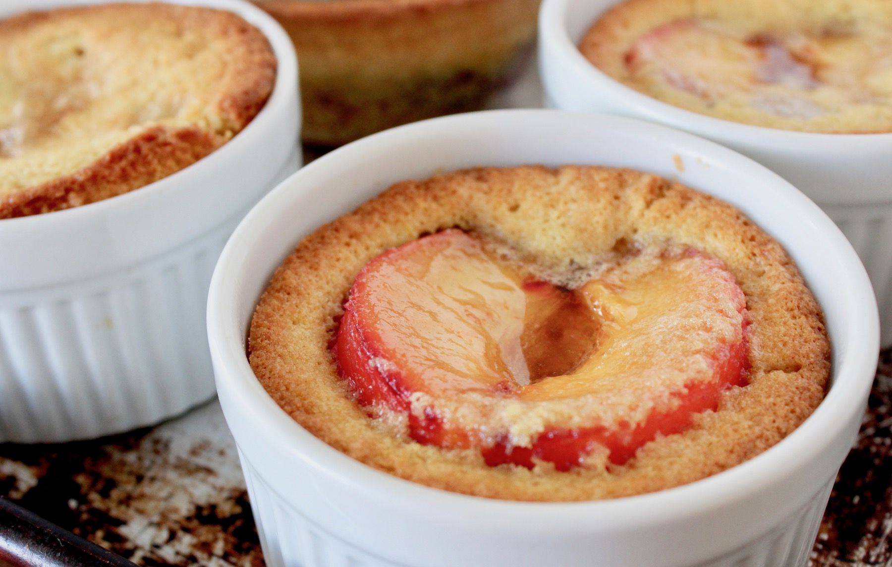 Oven Roasted Plum Cakes