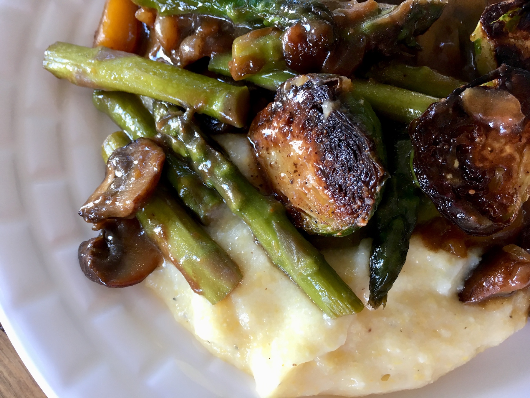 Cheesy Polenta with Roasted Veggies