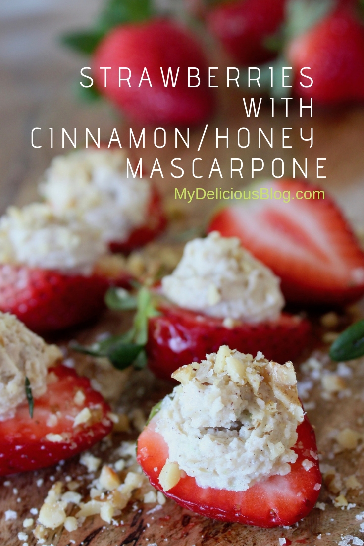 strawberries cinnamon honey mascarpone