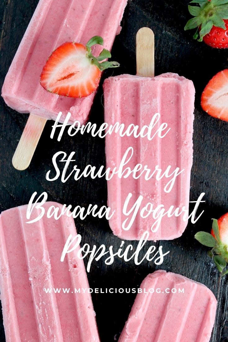 Easy Homemade Strawberry Popsicles (with Greek Yogurt!)