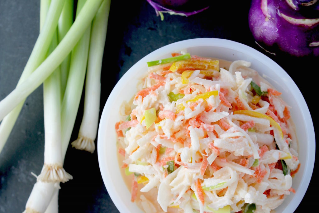 Zesty Kohlrabi Slaw | My Delicious Blog